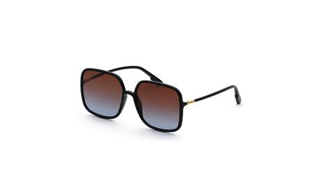 DiorSostellaire1 Black Square Sunglasses 